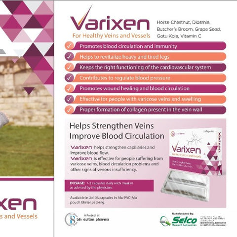 Varixen - For Healthy Veins and Vessels, Promotes Blood Circulation - Curerology